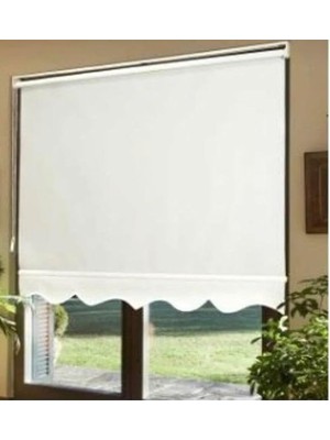 Beyazıt Tekstil Beyaz Etek Dilimli Stor Perde Alüminyum Kasa Beyaz 210 x 260 BYZT56