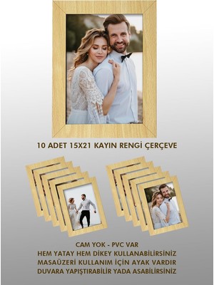 Yhfoto 10 Adet Kayın 15X21 Mdf Ahşap 15X21 A5 D