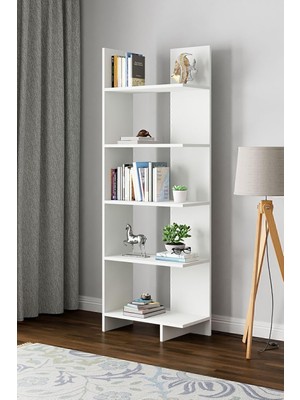Aura 5 Raflı Kitaplık, Köşe Kitaplık, Asimetrik