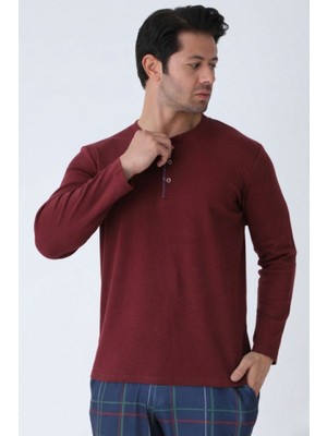 Obje Erkek Bordo Patlı Pijama Üstü