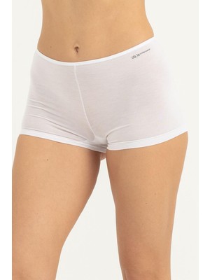 Obje Kadın Beyaz Micro Modal Boxer
