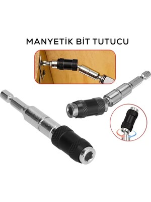Midas Toptan Home Manyetik Bit Tutucu - Mafsallı - Döner Başlık