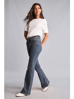 DeFacto Mia Flare Fit Normal Bel Jean Pantolon H6932AX26AU