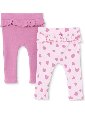 Hellobaby Kız Bebek 2li Alt Kalp Baskılı Patiksiz