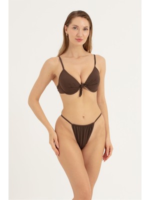 Obje Kadın Kahverengi Tek Bikini Üstü