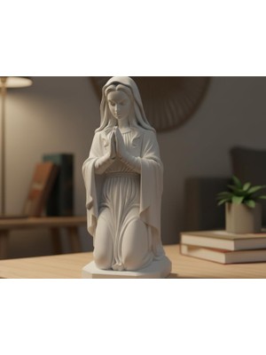 Dora Shopping Virgin Mary Statue - Meryem Ana Heykeli Dekoratif Biblo - Dini Ev Dekoru ve Manevi Hediye - Klasik M