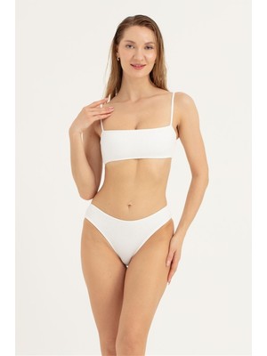 Obje Kadın Ekru Ip Askılı Bikini Takım