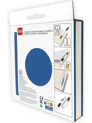 Lego® Locking Notebook With Gel Pen LEGO Kalemli Defter Mavi (53562)