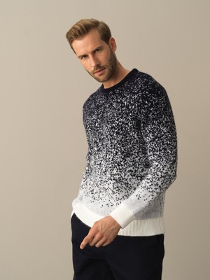 Xint Erkek Lacivert Regular Fit Bisiklet Yaka Kazak