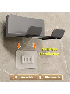 TeknoKapsül Saç Kurutma Makinesi Tutucu Banyo Organizeri: Duvara Monte Edilebilir, Pratik Depolama Çözümü (Antr