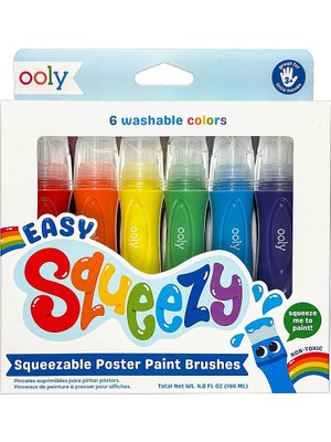 Ooly Easy Squeezy 6lı Sıkılabilir Fırça Uçlu Boya