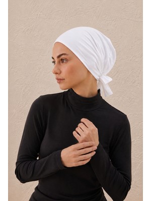 OKR Ipeksi Dikişsiz Bone Beyaz