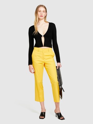 Sisley Streç Pamuklu Pileli Pantolon Kadın 38R Pantolon - 324P4IULLF02Y