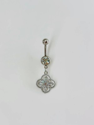 TeknoKapsül Çiçek Detaylı Göbek Piercing - PG0099