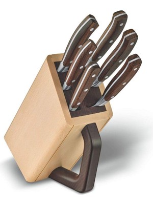 TeknoKapsül Victorinox 7.7240.6 Grand Maitre 7 Parça Ahşap Blok Set, Akağaç