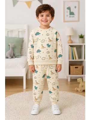 Monox Unisex Şardonlu ( Içi Polarlı ) Baskılı 3 Iplik Takım