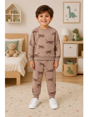 Monox Unisex Şardonlu ( Içi Polarlı ) Baskılı 3 Iplik Takım