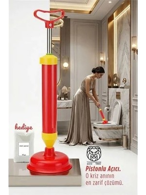 TeknoKapsül Pistonlu Lüks Klozet Açma Pompası Profesyonel Lavabo Gider Açıcı Set 717213