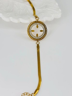 TeknoKapsül Zirkon Taşlı Çelik Çelik Bileklikler 17 + 4 cm - KBL0365