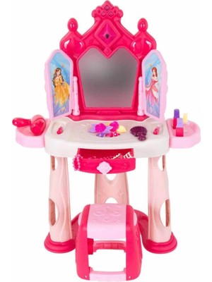 TeknoKapsül Pretty Pinky Işıklı Sesli Makyaj Masası Oyun Seti