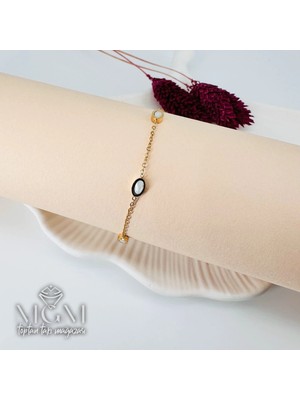 TeknoKapsül Taşlı Çelik Bileklikler 16+5 cm Uzatma Payı - KBL0100