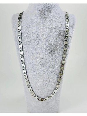 TeknoKapsül Rodyum Çelik Erkek Kolye 60 cm - EKL0017