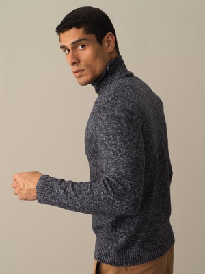 Xint Erkek Lacivert Regular Fit Balıkçı Yaka Kazak