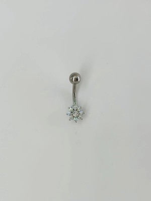 TeknoKapsül Çiçek Detaylı Göbek Piercing - PG0069