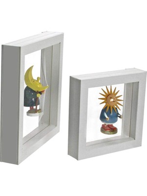 TeknoKapsül Safe 4516 Asılı Çerçeve, Beyaz, x cm | Mıknatıslı Çerçeve, 3D Çerçeve, Beyaz Nesneler Için, Ü
