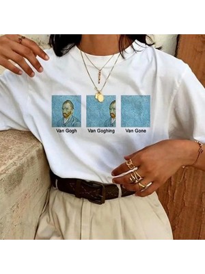 Mrayss  Unisex Baskılı Oversize T-Shirt - Beyaz