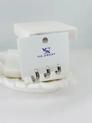 TeknoKapsül Zirkon Taşlı Üçlü Kombin Küpem - KP00390