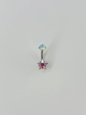 TeknoKapsül Yıldız Detaylı Göbek Piercing - PG0029