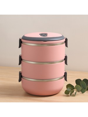 TeknoKapsül 3'lü 1.8l Sefer Tası Saklama Kabı - Pembe