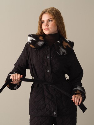 Xint Kadın Siyah Oversize Ceket