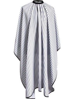 TeknoKapsül Profesyonel Salon Pelerini Polyester Saç Kesimi Önlük Saç Kesim Pelerin, 137 cm x 157 Cm, Siyah