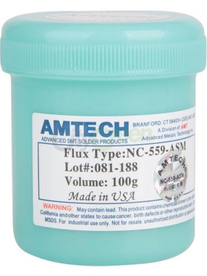 Amtech NC-559-ASM 100 gr Beyaz Renk Krem Flux Profesyonel Kullanım İçin Lehim Malzemesi