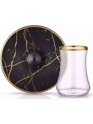 TeknoKapsül Koleksiyon Dervish Çay Set Mermer Siyah
