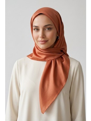 İpekçe Ipekçe Eşarp Kristal Düz 100*100 Karamel