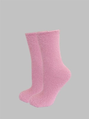 Obje Kadın Açık Pembe Sakallı Uzun Soket Çorap