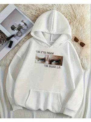 Touz Moda Atatürk Baskılı Unisex Oversize Kapüşonlu Sweatshirt Hoodie