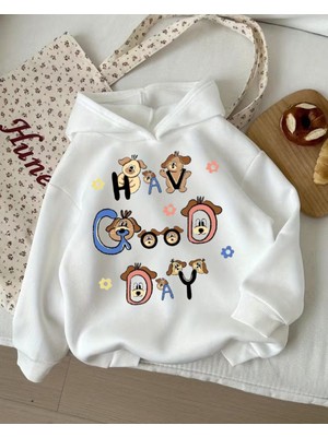 Touz Moda Hav Good Day Kids 3 Iplik Kalın Sweet Hoodie