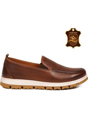Voyager Erkek Taba Hakiki Deri Rahat Tabanlı Şık Makosen Casual Ayakkabı Loafer 6574 M