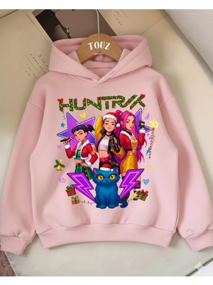 Touz Moda Christmas Young Kpop Demon Hunters 3 Iplik Kalın Sweet Hoodie