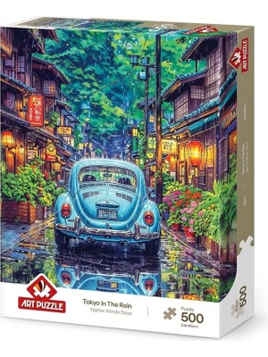 Puzzle Yağmur Altında Tokyo 500 Parça Puzzle