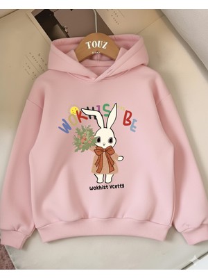 Touz Moda Works Rabbit Kids 3 Iplik Kalın Sweet Hoodie