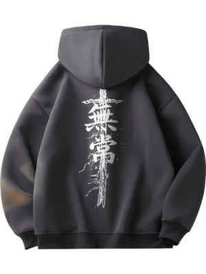 Touz Moda Streetwear Baskılı Unisex Oversize Kapüşonlu Sweatshirt Hoodie