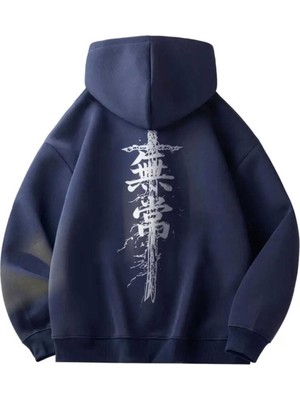 Touz Moda Streetwear Baskılı Unisex Oversize Kapüşonlu Sweatshirt Hoodie