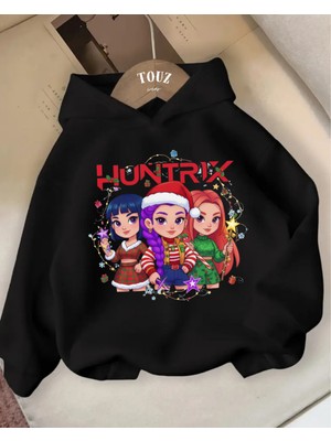 Touz Moda Christmas Young Kpop Demon Hunters 3 Iplik Kalın Sweet Hoodie
