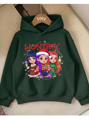 Touz Moda Christmas Young Kpop Demon Hunters 3 Iplik Kalın Sweet Hoodie