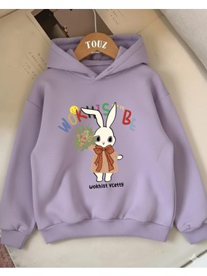 Touz Moda Works Rabbit Kids 3 Iplik Kalın Sweet Hoodie